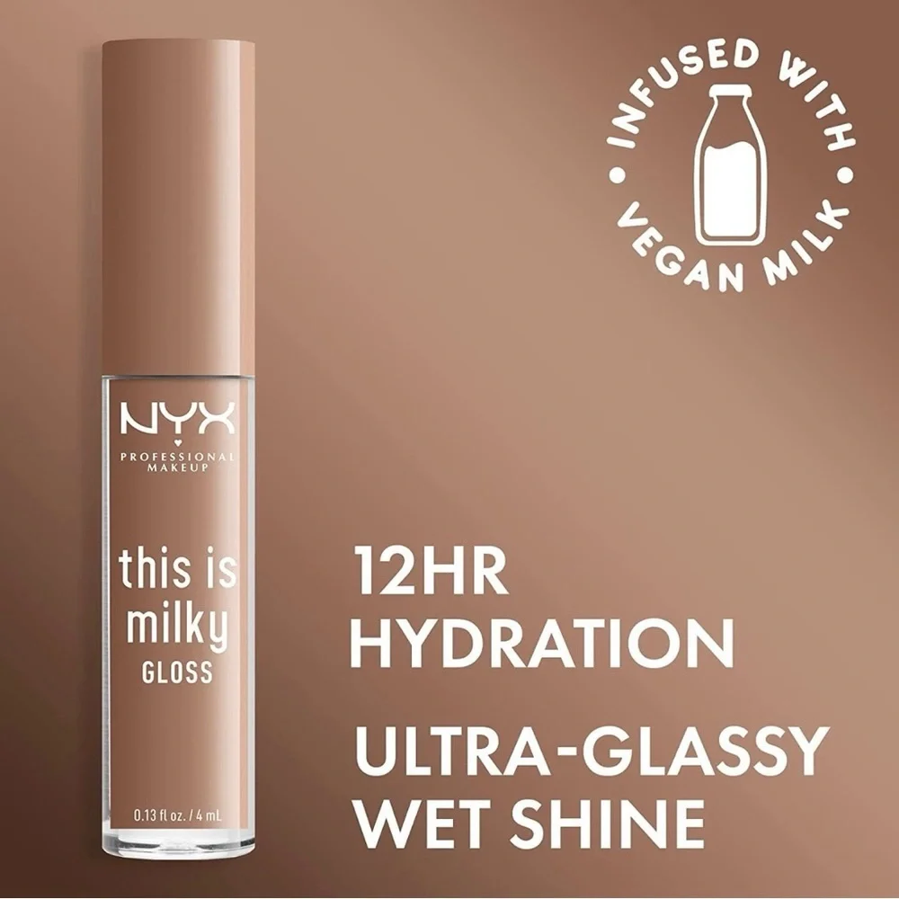 3/$12 NYX 07 Cookies & Milk This Is Milky Gloss